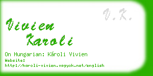 vivien karoli business card