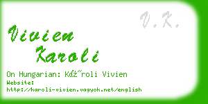 vivien karoli business card